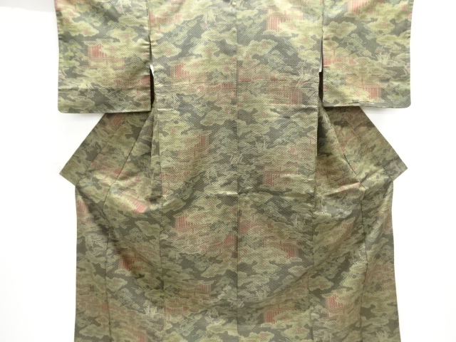 JAPANESE KIMONO / NISHIJIN OEMSHI / WOVEN FLOWER & PLANT 